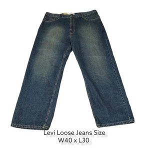 SOLD Levi Strauss Loose Men Jeans W40 x L30 NWT Blue Jeans